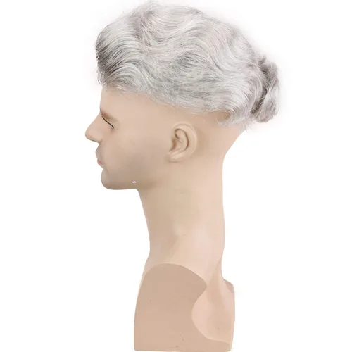 Miniatura 4 de Voloria Red de monofilamento de tupé para hombre con PU alrededor de la base de cabello humano virgen europeo encaje frontal para hombre postizo 10%