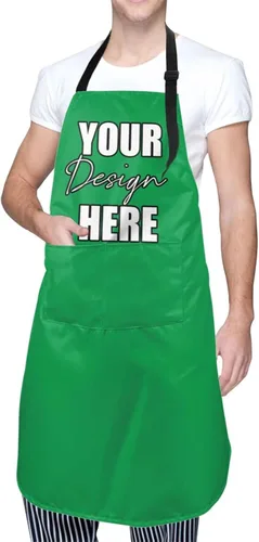 Miniatura 25 de AmaPark Delantal personalizado impermeable con bolsillos personalizados divertidos delantales de chef para cocinero Jaspeado Oscuro