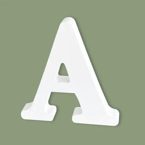 Miniatura 9 de Letras de madera de 4 pulgadas, letras del alfabeto de madera blanca para decoración de pared, letras de marquesina de madera sin terminar