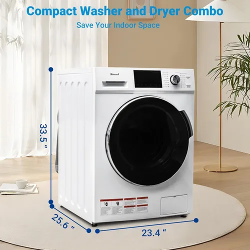 Miniatura 6 de Smad Combo compacto de lavadora y secadora 2 en 1 de 2.7 pies cúbicos, 24 pulgadas, todo en uno, lavadora y secadora sin ventilación con capacidad