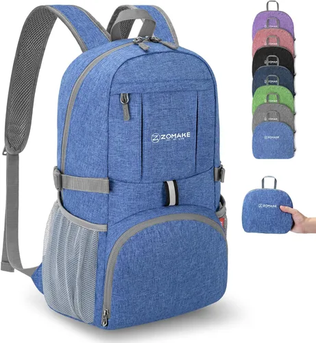 Miniatura 47 de ZOMAKE Mochila ultraligera plegable de 20L, mochilas plegables pequeñas resistentes al agua para senderismo, mochila de día colapsable para mujeres