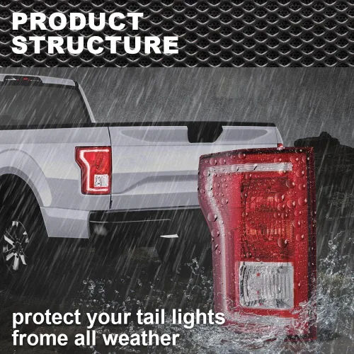 Miniatura 5 de CNNELL Conjunto de faro trasero compatible con Ford F150 SSV 2016-2017/Compatible con F150 2015-2017 (submodelo: Lariat, XL, XLT) Luces traseras
