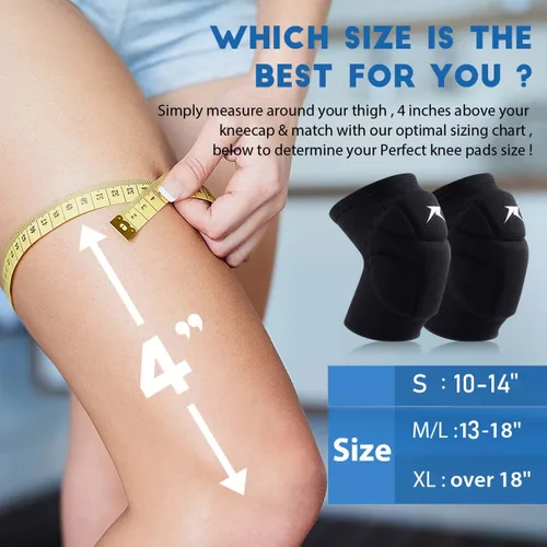 Miniatura 6 de Rodilleras de Voleibol, Manga de Compresión para Rodilla de Soporte para Hombres y Mujeres con Almohadillas de Alta Protección, Rodilleras de Grado