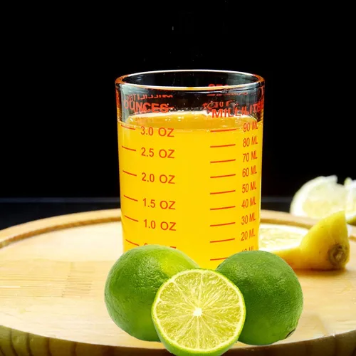 Miniatura 2 de Taza medidora de vidrio de chupito, 3 onzas/3.0 fl oz, 2 unidades (rojo, 3.0 fl oz, 2 unidades)