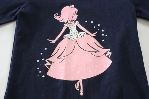 Miniatura 2 de DDSOL Conjunto de pijamas de manga larga para niñas pequeñas, pijamas de algodón para bebés, cálidas