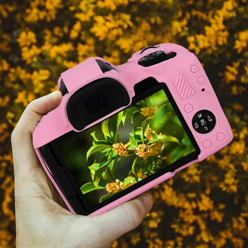 Miniatura 5 de VOVMOEYA Compatible con Canon EOS R50 - Kit de accesorios para funda de cámara [con 2 películas LCD templadas], funda protectora de silicona EOS R50
