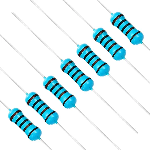 Miniatura 20 de Chanzon - 100 resistencias de película metálica 1/2 W (0.5 W) 10 Ω ohmios ±1% de tolerancia 10R MF, resistencias de agujero pasante con limitación