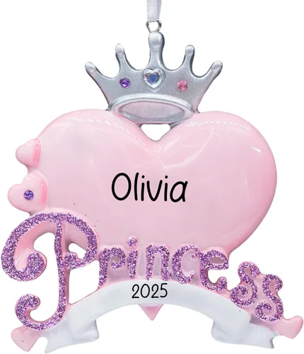 Miniatura 11 de Adorno de Navidad personalizado de princesa de hadas 2026 – Personalización gratuita Hada con alas, duendecillo mágico volador para decoración