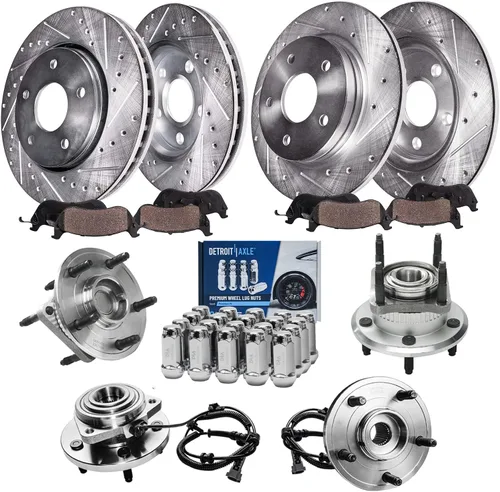 Miniatura 54 de Detroit Axle - Rotores de freno para Ford Mustang 2015, 2016, 2017, 2018, 2019, 2020, 2021, 2022, 2023, repuesto de rotores de freno de disco