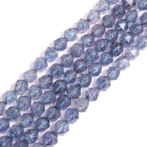 Miniatura 43 de GEM-Inside - Cuentas sueltas de amatista natural de 0.236 pulgadas (0.236 in), facetadas, color morado cuadrado, cristal de Cambay, piedra