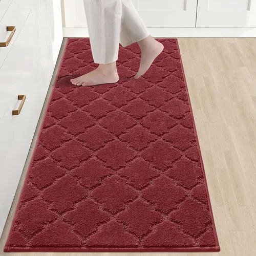 Miniatura 42 de COSY HOMEER Alfombras suaves de cocina [2 piezas] para el frente del fregadero súper absorbentes, tapetes y tapetes de cocina de 20 x 30 pulgadas/20