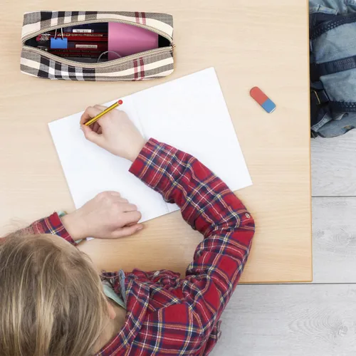Miniatura 8 de MAANGE Bolsa de maquillaje pequeña de 2 piezas, Caqui