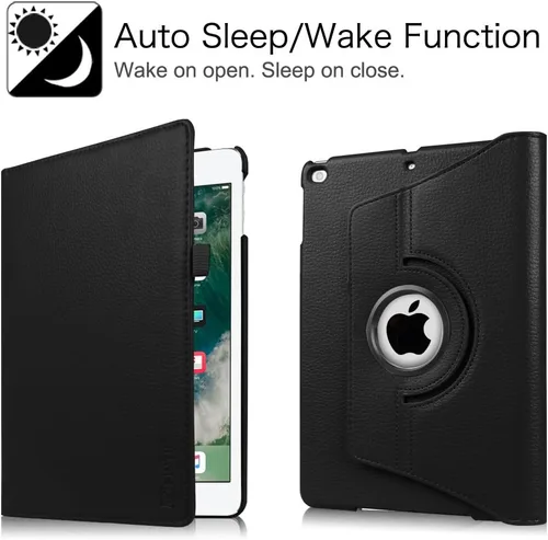 Miniatura 3 de Fintie - Funda giratoria para iPad 6ª/5ª generación (2018/2017), iPad Air 2 / Air 1 (24.6 cm) - Funda giratoria de 360 grados con pie, función