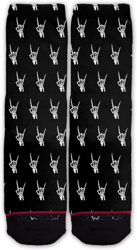 Miniatura 2 de Función calcetines de moda con patrón de manos de rock and roll de metal, Multi