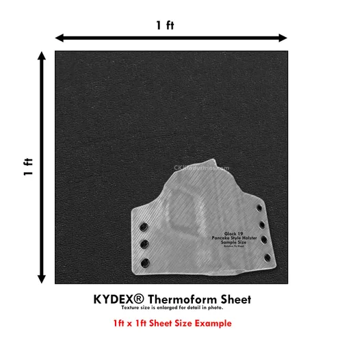 Miniatura 6 de KYDEX - Hoja termoformada (textura de policarbonato) - (0.093 de grosor) - (12 x 12 pulgadas) - (negro) - (1 hoja) - Funda para hacer bricolaje