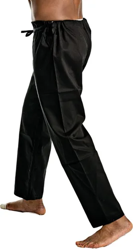 Miniatura 4 de Ronin - Pantalones de karate de peso medio, 100% algodón, 8 onzas, cordón tradicional, color blanco y negro, calidad y comodidad