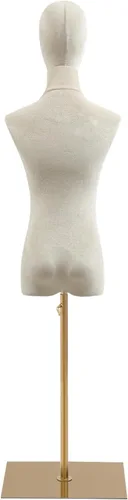 Miniatura 3 de Torso de maniquí femenino, cuerpo de maniquí de terciopelo para exhibición de joyas, altura ajustable