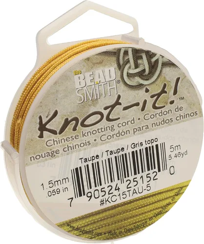 Miniatura 16 de The Beadsmith Knot-it - Cordón de nailon chino, color Siam oscuro, 0.031 in de diámetro, carrete de 49.2 ft