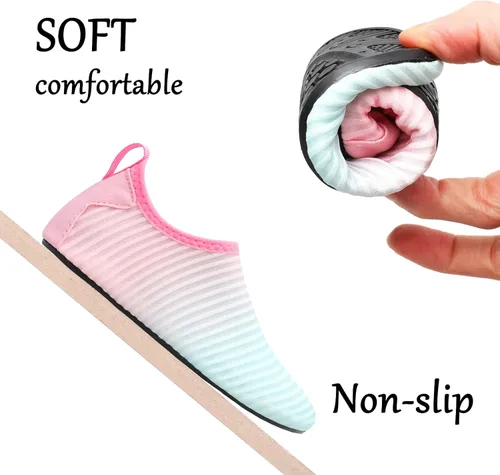 Miniatura 6 de Joinfree - Zapatos acuáticos de natación para niños y niñas, calcetines acuáticos de secado rápido, zapatos con sensación de pies descalzos