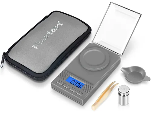 Miniatura 8 de Fuzion - Balanza de miligramos 50 g x 0,001 g, balanza de mg con diseño 9 en 1 - balanza micro, balanza de polvo para recarga con estuche portátil