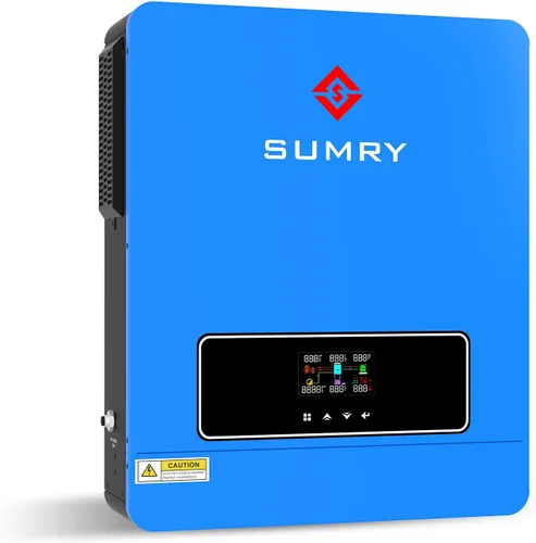 Inversor y Cargador Solar SUMRY, 3600W CC 24V a CA 110V Convertidor de Voltaje Híbrido con Controlador de Carga MPPT de 120A, Energía Pura de Onda