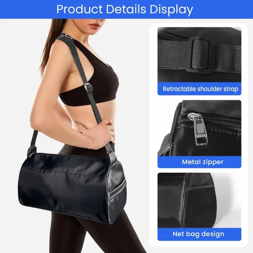 Miniatura 2 de C&F BOGMOST Pequeña bolsa de gimnasio para mujeres y hombres, pequeña bolsa de lona ligera, bolsa de viaje, bolsa de deporte impermeable