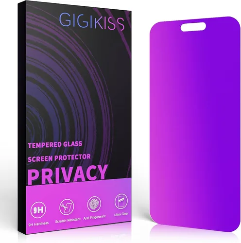 GIGIKISS Protector de pantalla de privacidad compatible con iPhone 15 Plus/iPhone 16 Plus de 6.7 pulgadas, color morado degradado, antiespía, anti