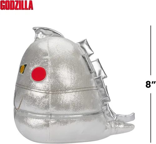 Miniatura 2 de Squishmallows Kellytoy Godzilla - Juguete de peluche (8 pulgadas, Mechagozilla), gris, 8 pulgadas (SQK2817)