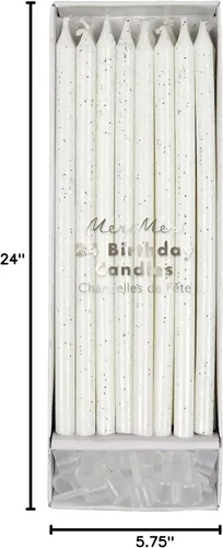 Miniatura 2 de Velas de cumpleaños Meri Meri, 24 velas Plata