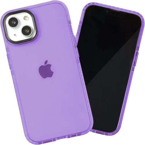 Miniatura 44 de SteepLab Funda de barrera para iPhone 13, protección de 360 grados que absorbe impactos con bisel elevado y colores llamativos (cielo azul brillante)