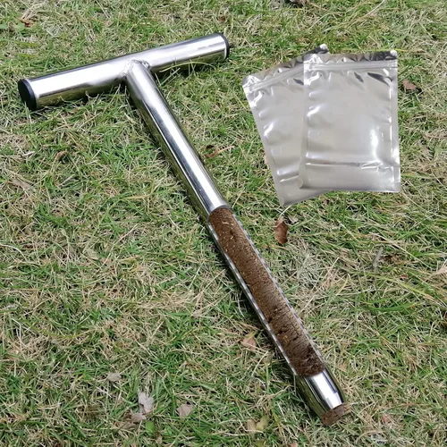 Miniatura 8 de HiHydro Sonda Muestreadora de Suelo Tubular de Acero Inoxidable con Mango Estilo T Kits de Prueba de Suelo que Satisfacen la Profundidad de Muestreo