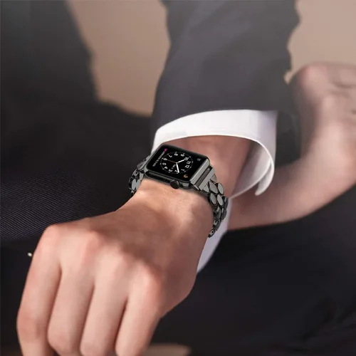 Miniatura 6 de Moolia Correa Elegante de Metal Compatible con Correa de Apple Watch de 38mm, 40mm, 41mm, 42mm, Correa de Moda para Mujer, Correa de Repuesto