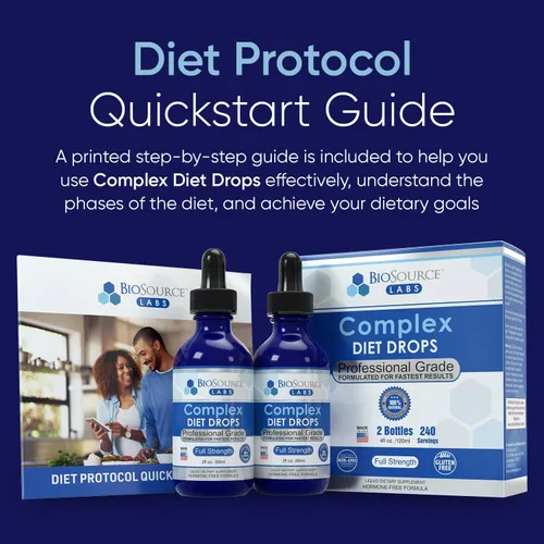 Miniatura 3 de BioSource Labs Gotas de dieta complejas: las mejores gotas naturales para hombres y mujeres (paquete de 2 botellas) - Suministro para 60 días