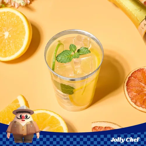 Miniatura 4 de JOLLY CHEF Paquete de 100 vasos desechables de plástico plateado, vasos tipo tumbler de plástico transparente de 12 onzas, elegantes vasos