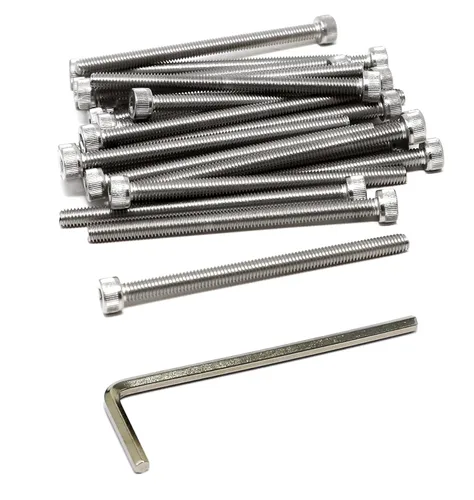 Miniatura 65 de iexcell 25 piezas M4 x 60/65/70/75/3.150 in paso de rosca 0.028 in acero inoxidable 304 cabeza hexagonal Tornillos Tornillos surtido Kit