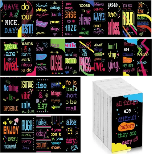 Miniatura 12 de Jinei 300 tarjetas inspiradoras de afirmación a granel, tarjetas de regalo motivacionales positivas diarias pequeñas, pequeñas citas de aliento