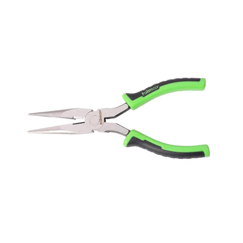 Miniatura 2 de Hilmor Alicates de punta larga de 6 pulgadas con mango de goma, negro y verde, LNP6 1885397