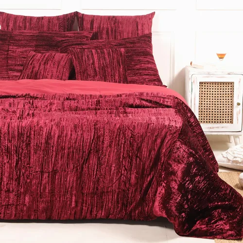 Miniatura 25 de Sophia-Art - Juego de 3 piezas de ropa de cama de terciopelo de rayón ultra lujo, funda de edredón boho de un solo color, funda de colcha