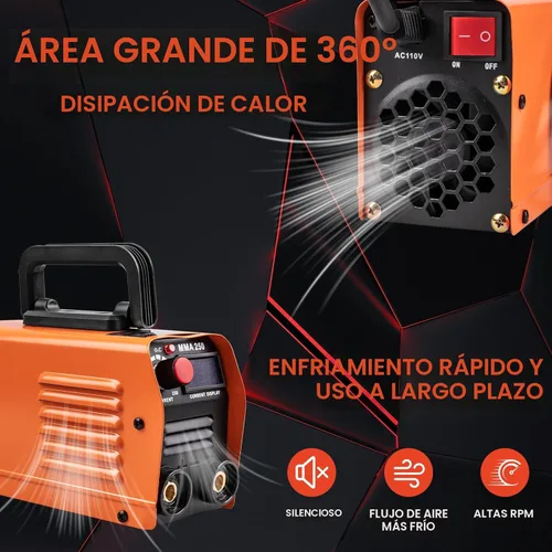 Miniatura 6 de Siasky Mini máquina de soldar, máquina de soldadura mejorada de 110 V, soldador portátil MMA-250A, soldador inversor IGBT con arranque en caliente
