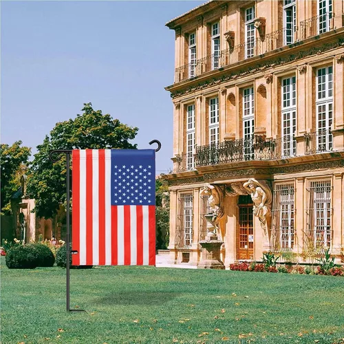 Miniatura 6 de Paquete de 2 banderas de jardín de Freefy de 12 x 18 pulgadas, bandera patriótica de poliéster impresa de doble cara, decoración de jardín, bandera
