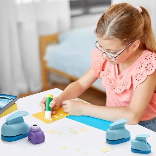 Miniatura 6 de CHGCRAFT 4 tamaños mini perforador de papel para manualidades de manzana, perforadores de papel en forma de manzana, perforador de papel