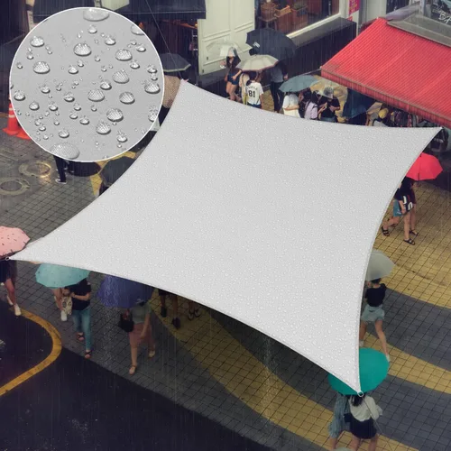 Amgo 7' x 12' Toldo rectangular impermeable gris UPF50+ AMWTPR0712, para sombrío, toldo para patio, jardín o cochera abierta, 98% de bloqueo de