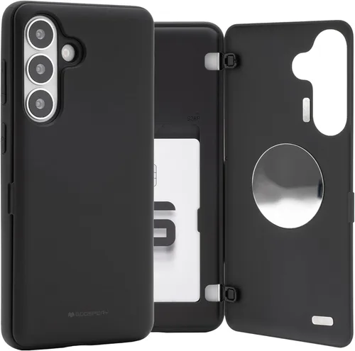 Miniatura 136 de GOOSPERY Funda tipo cartera para Samsung Galaxy S22 Ultra, [tarjetero] parachoques magnético de puerta con cierre automático, cubierta protectora