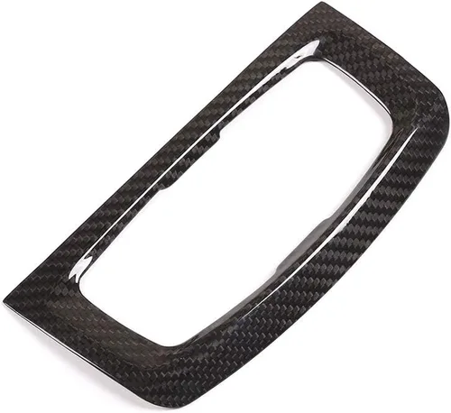Miniatura 7 de Fibra de carbono real para BMW X5 f15 2014-2018 interruptor de faros de coche decoración marco accesorios