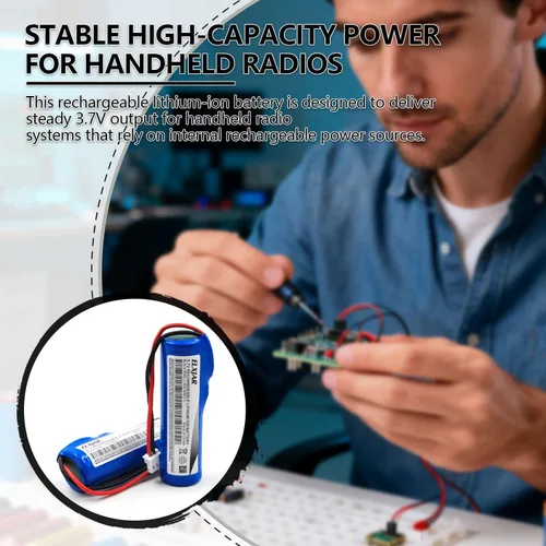 Miniatura 6 de Paquete de 2 baterías de iones de litio de 3.7 V 2600 mAh de repuesto para radio de emergencia Midland ER300 ER200 BATT20L Radio de alarma