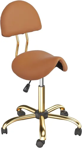 Miniatura 12 de OmySalon Silla de dibujo, silla ergonómica de escritorio de oficina con soporte para espalda, taburete alto ajustable con reposapiés y cojín de Negro