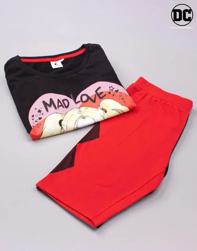 Miniatura 6 de DC Comics Harley Quinn Pyjamas Womens Mad Love T-shirt & Cycling Short Set