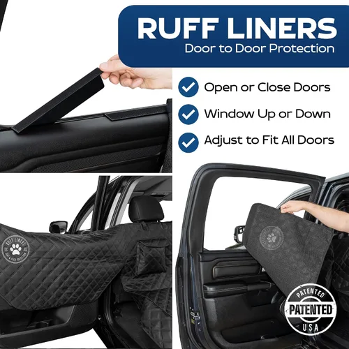 Miniatura 2 de Ruff Liners Funda para Asiento de Perro Mediana, Negro – Como se Vio en Shark Tank – Protector de Asiento Trasero para Autos, SUVs Medianos