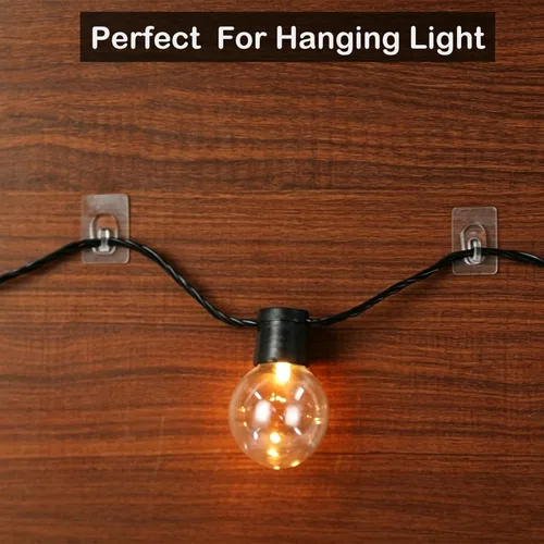Miniatura 3 de Paquete de 18 pequeños ganchos adhesivos de pared, mini ganchos transparentes con tiras adhesivas, ganchos adhesivos libres de daños para colgar