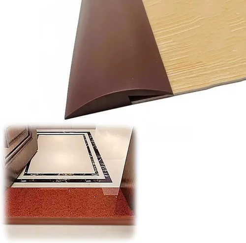 Miniatura 7 de KADEUX Tira autoadhesiva para bordes de umbral, tira de transición flexible para pisos, impermeable, tiras de PVC para cubrir el suelo de Gris